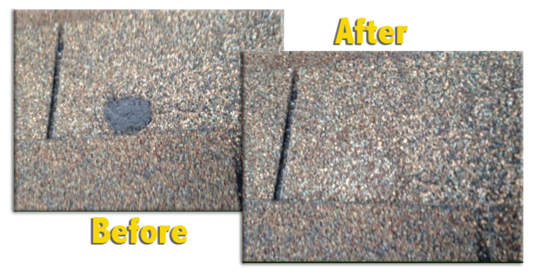 Before and After of repair