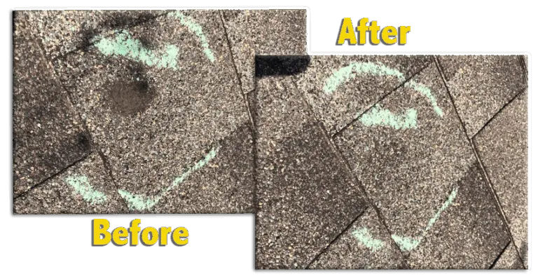 Before and After of repair